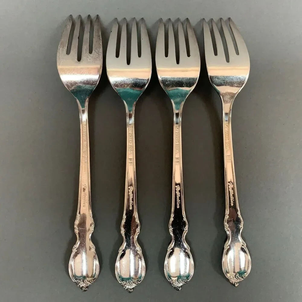 4 Rogers‎ Bros 1847 Reflection International Silver Silverplate 6 3/4 Forks